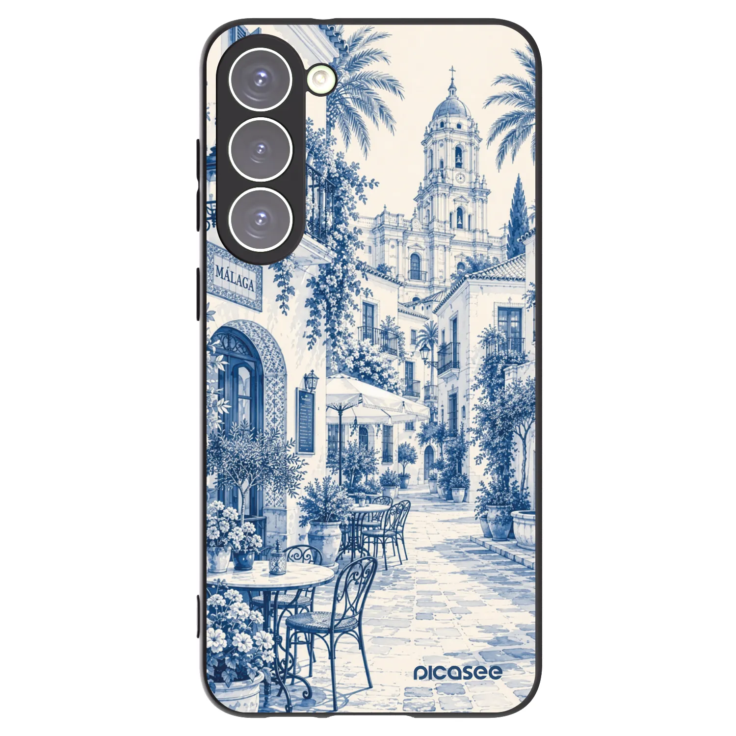 Picasee silikónový čierny obal pre Samsung Galaxy S23+ 5G - Calle Azul