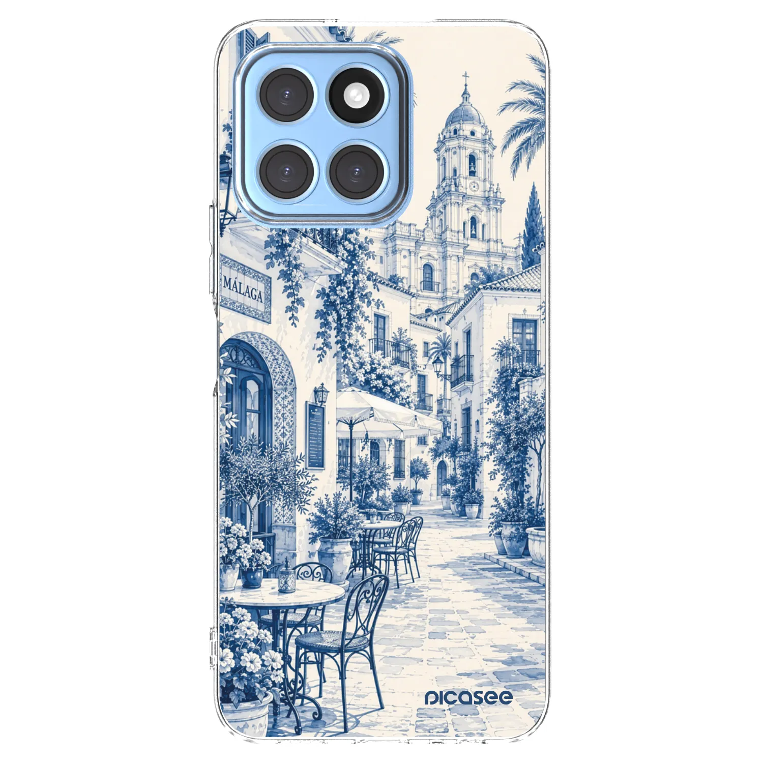 Picasee silikónový prehľadný obal pre Honor X8 5G - Calle Azul