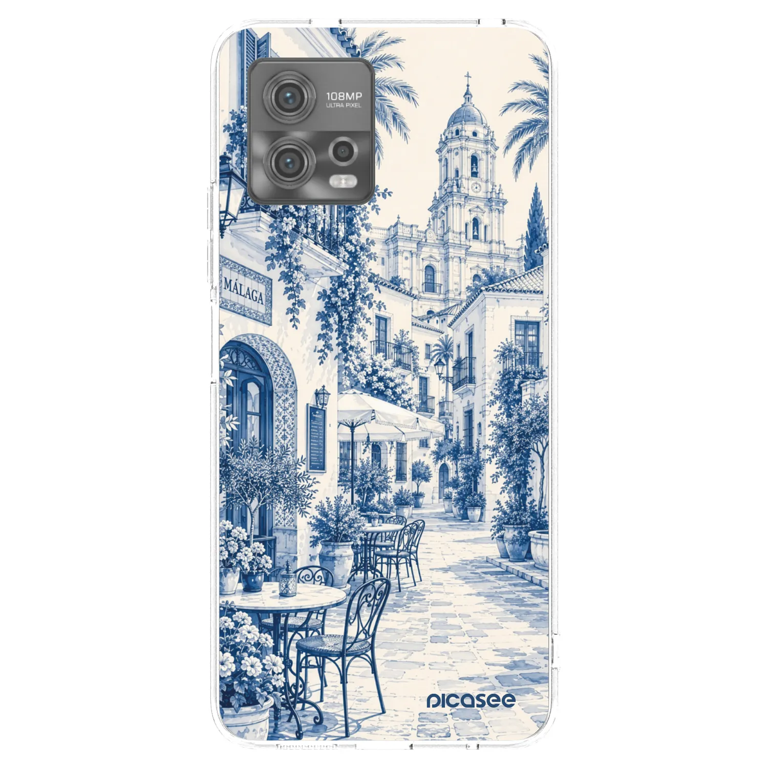 Picasee silikónový prehľadný obal pre Motorola Moto G72 - Calle Azul