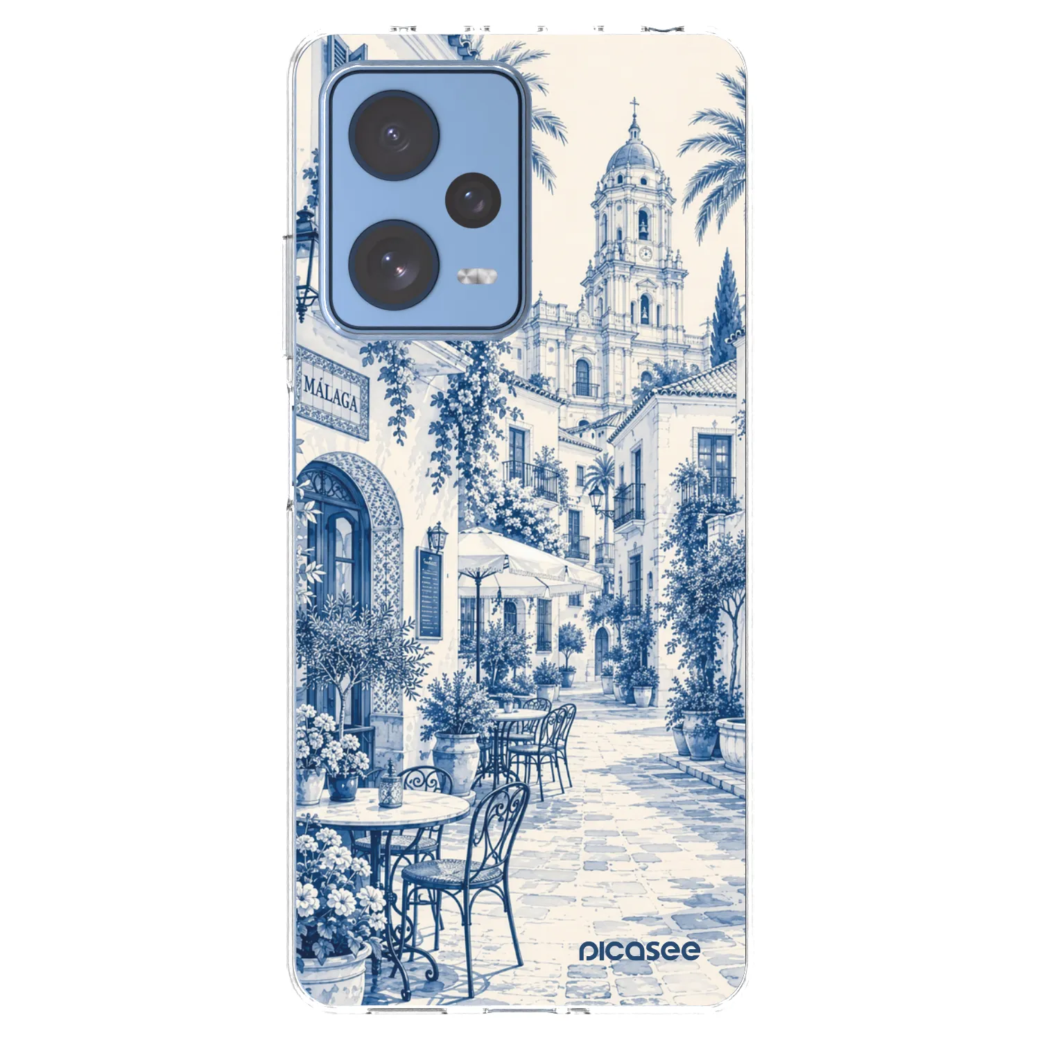 Picasee silikónový prehľadný obal pre Xiaomi Redmi Note 12 Pro 5G - Calle Azul