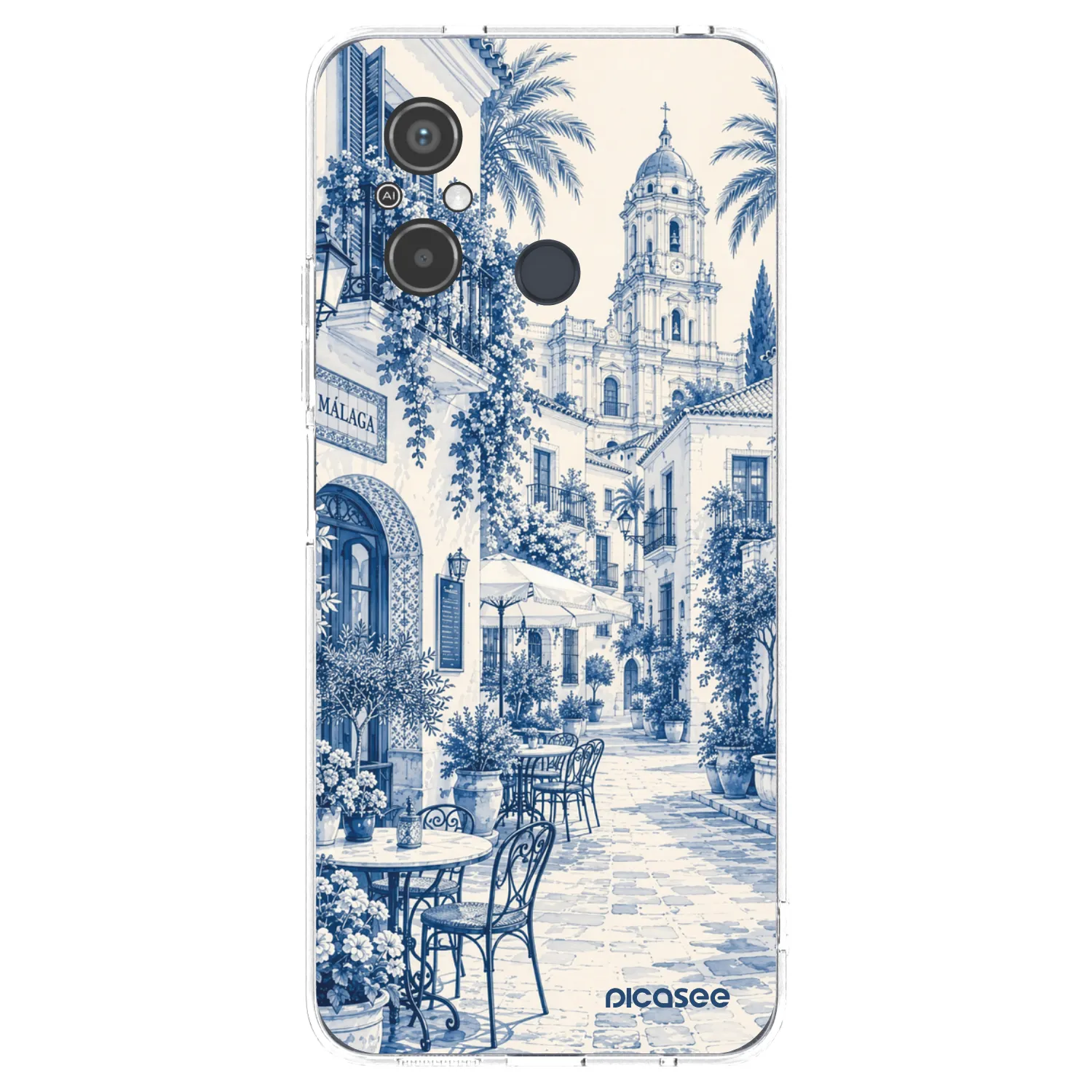 Picasee silikónový prehľadný obal pre Xiaomi Redmi 12C - Calle Azul