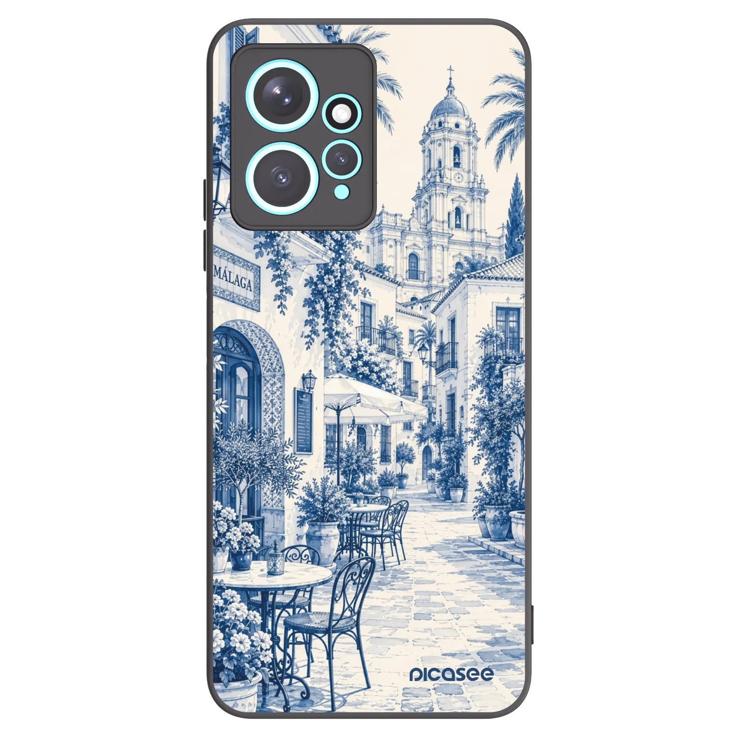 Picasee silikónový čierny obal pre Xiaomi Redmi Note 12 4G - Calle Azul
