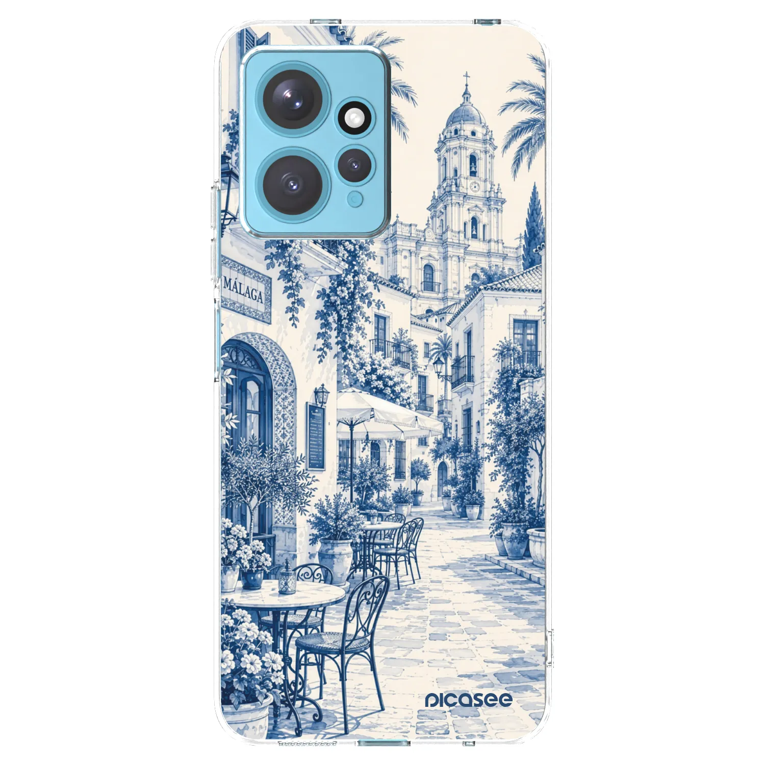 Picasee silikónový prehľadný obal pre Xiaomi Redmi Note 12 4G - Calle Azul