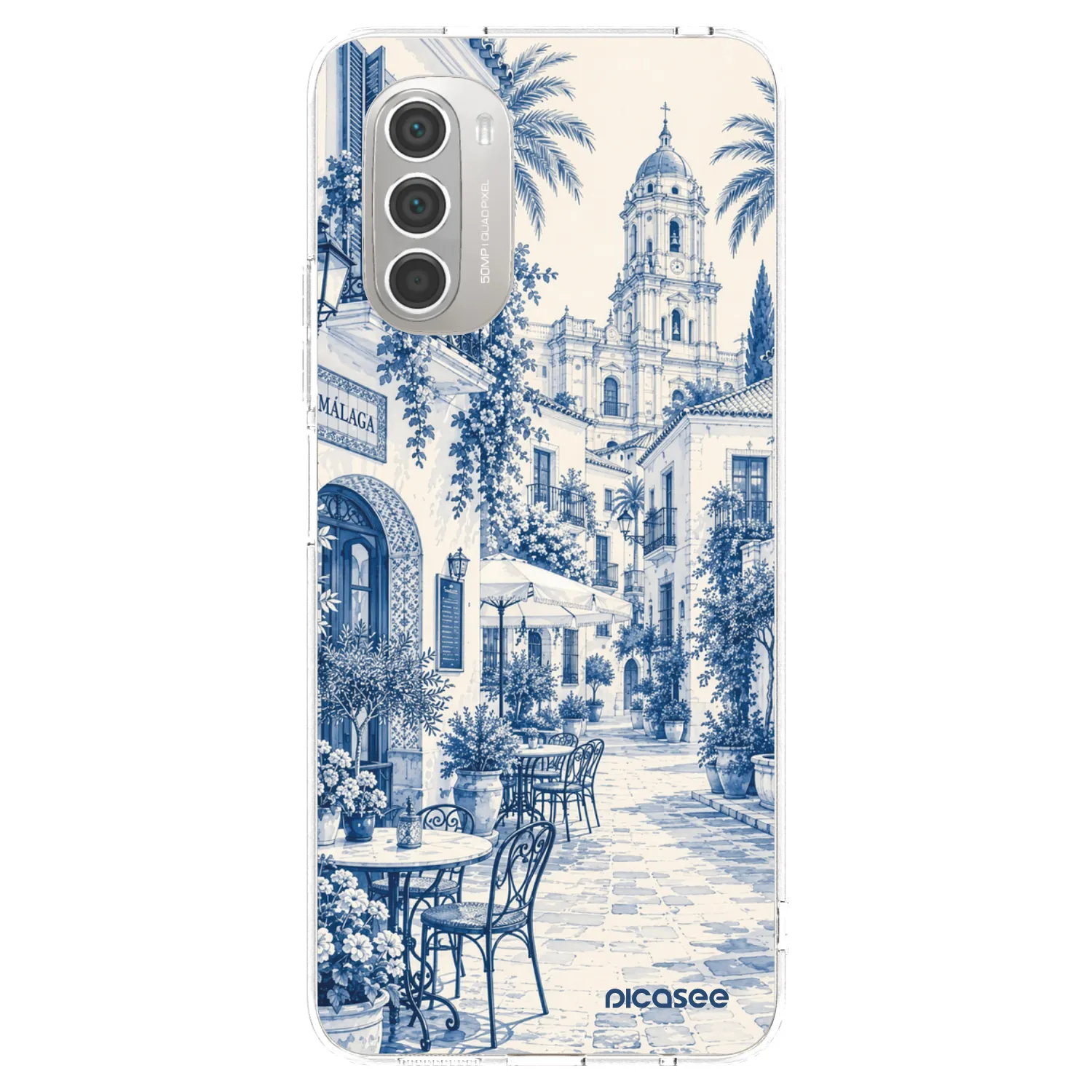 Picasee silikónový prehľadný obal pre Motorola Moto G51 - Calle Azul