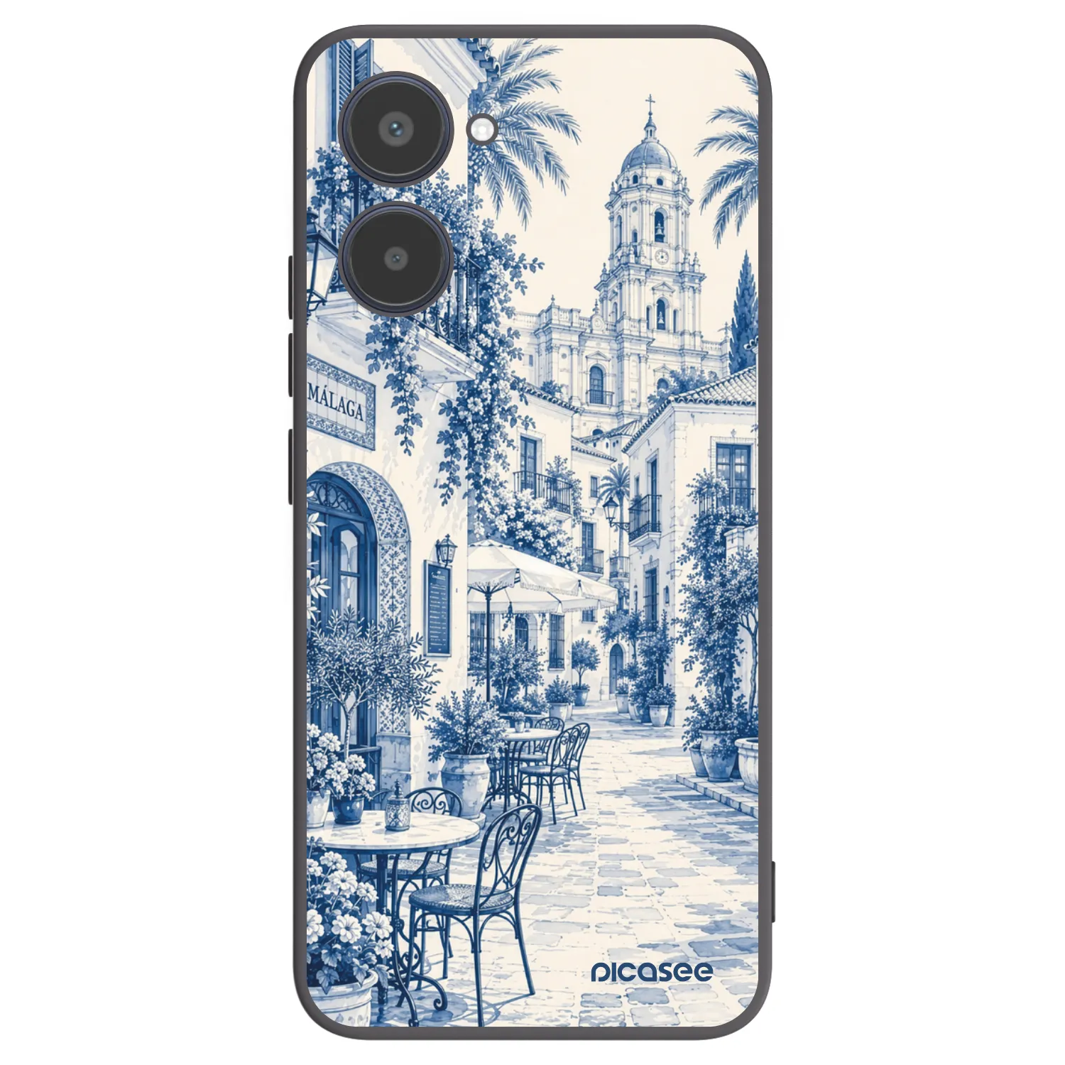 Picasee silikónový čierny obal pre Realme 10 4G - Calle Azul