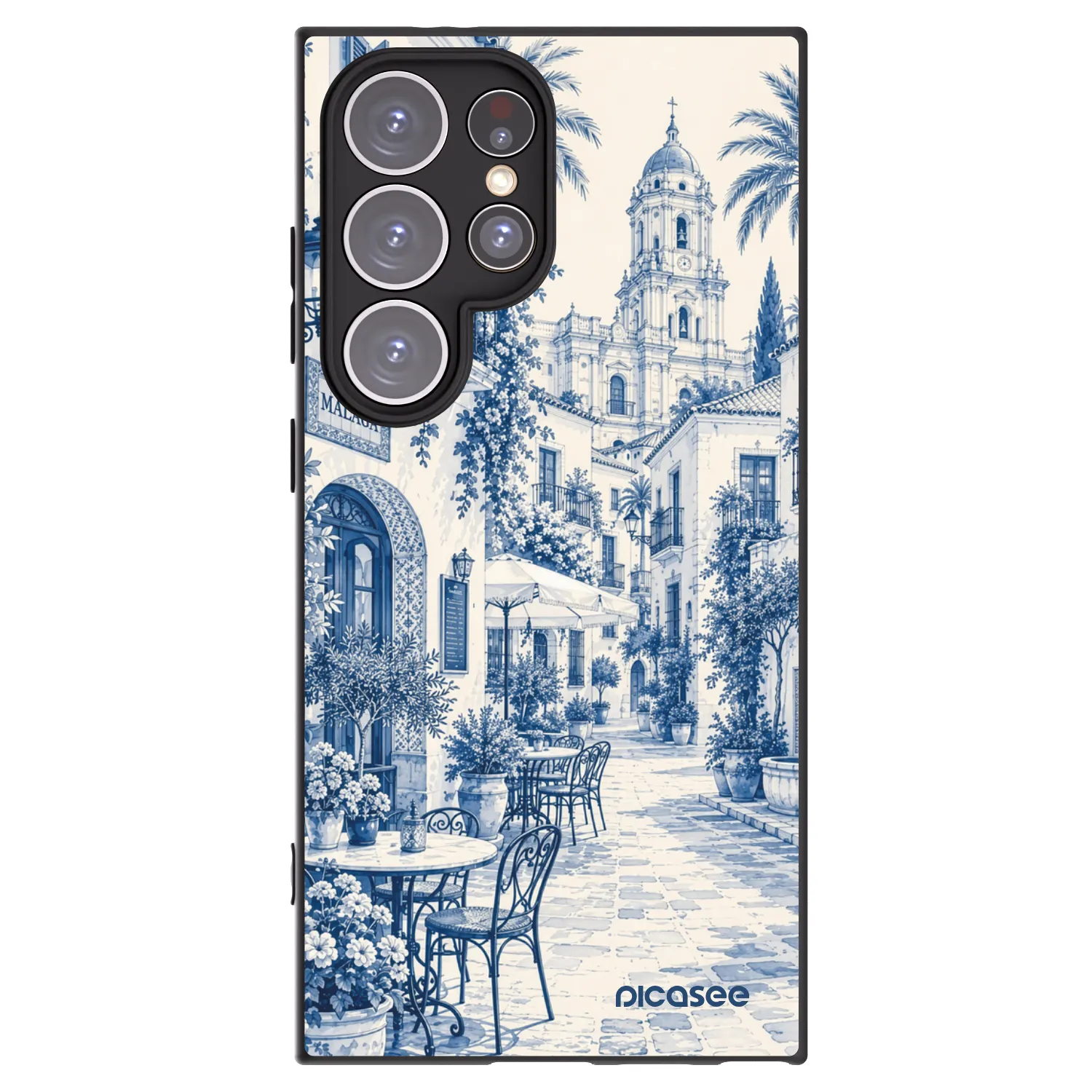 Picasee silikónový čierny obal pre Samsung Galaxy S24 Ultra S928B 5G - Calle Azul