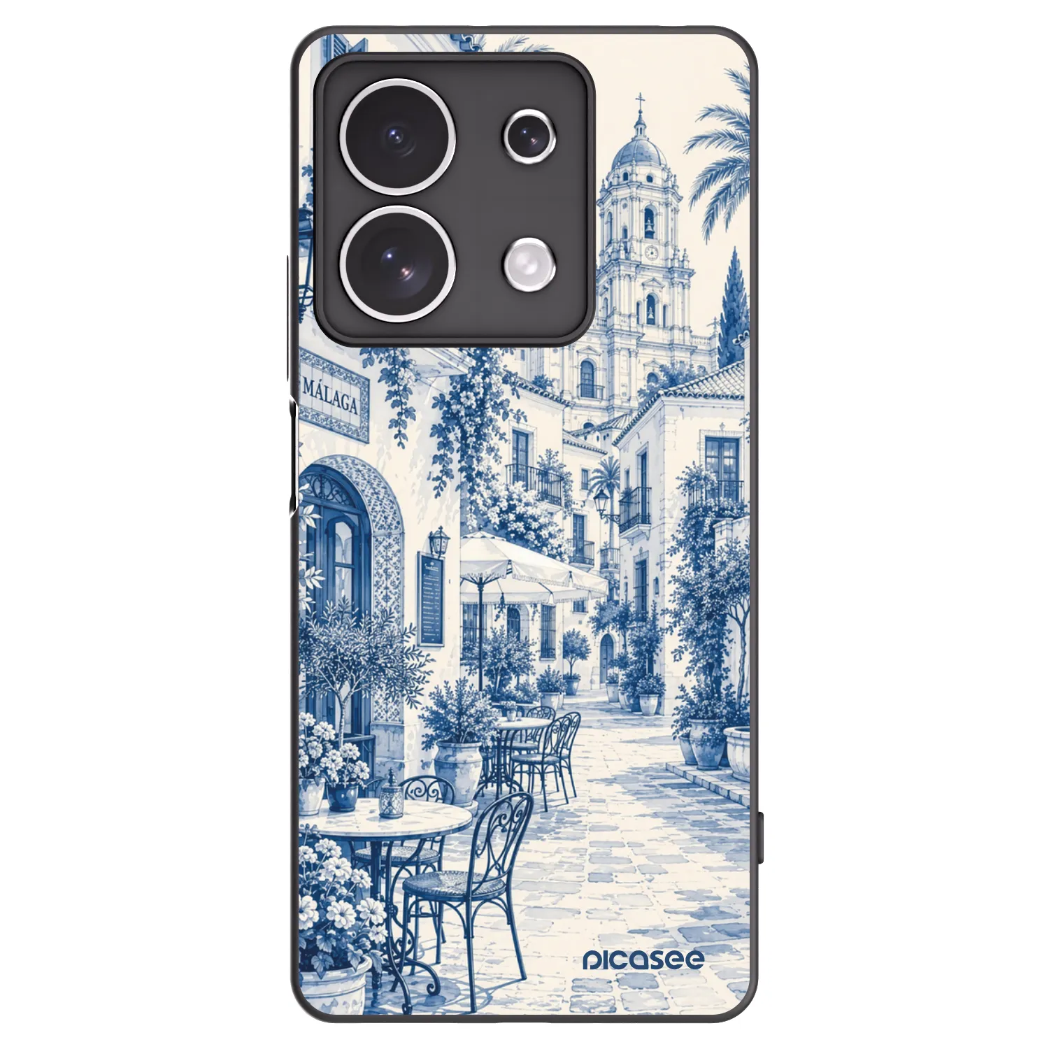 Picasee silikónový čierny obal pre Xiaomi Redmi Note 13 4G - Calle Azul