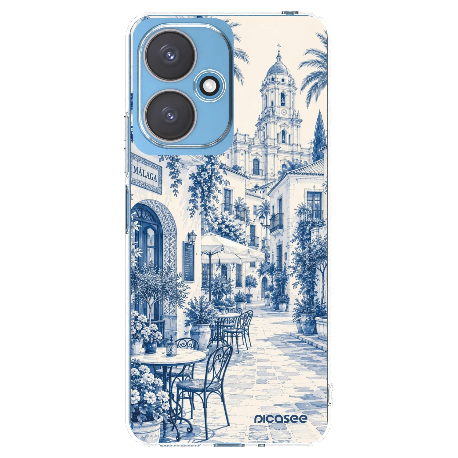Picasee silikónový prehľadný obal pre Xiaomi Redmi 13C 5G - Calle Azul
