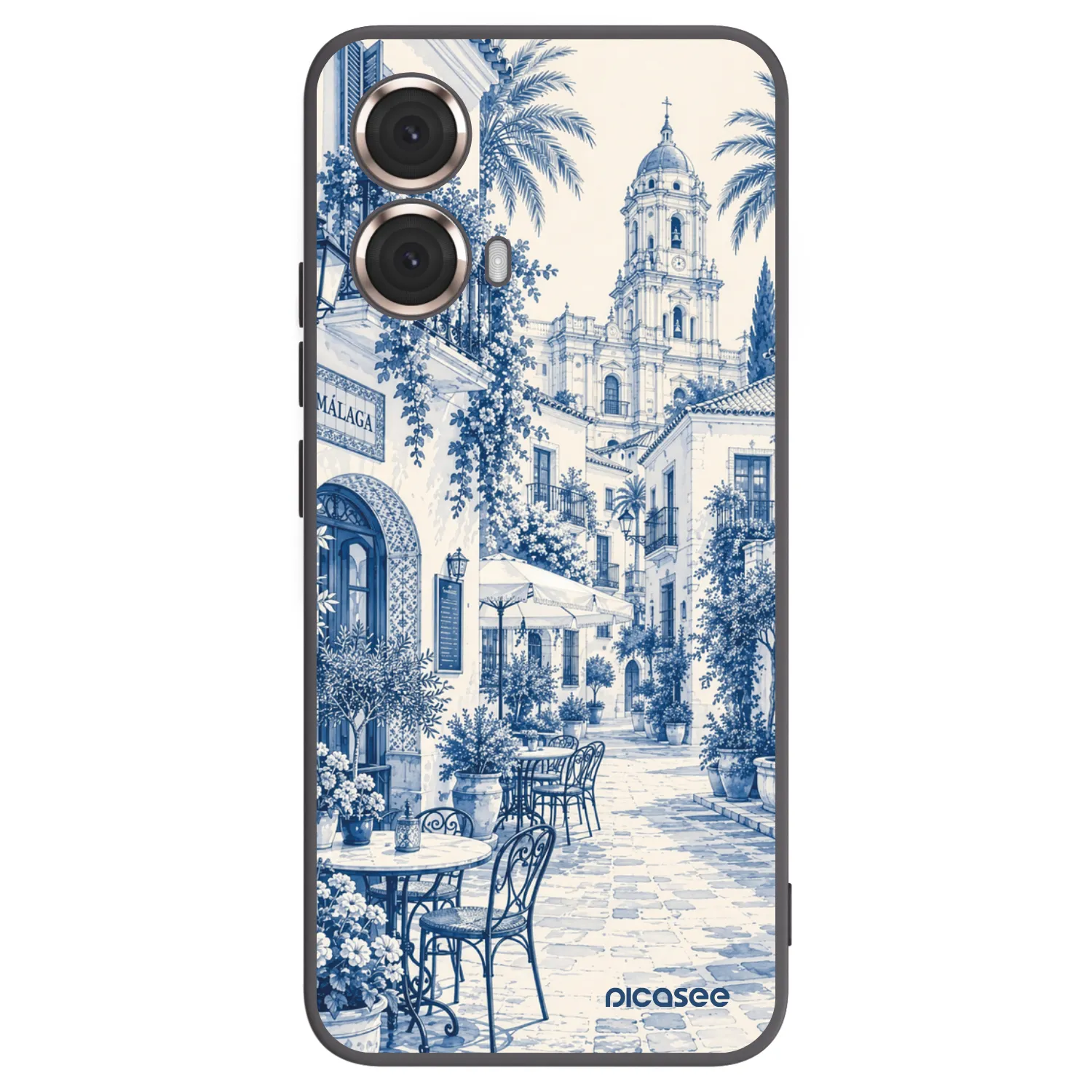 Picasee silikónový čierny obal pre Motorola Moto G85 - Calle Azul