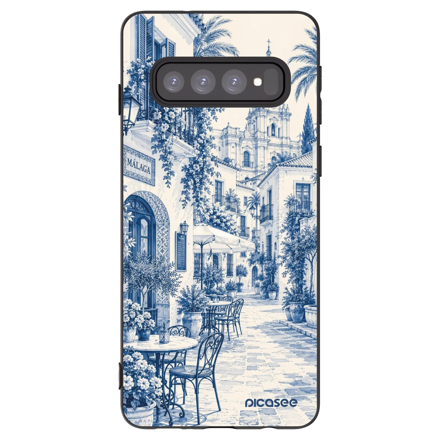 Picasee silikónový čierny obal pre Samsung Galaxy S10 G973 - Calle Azul