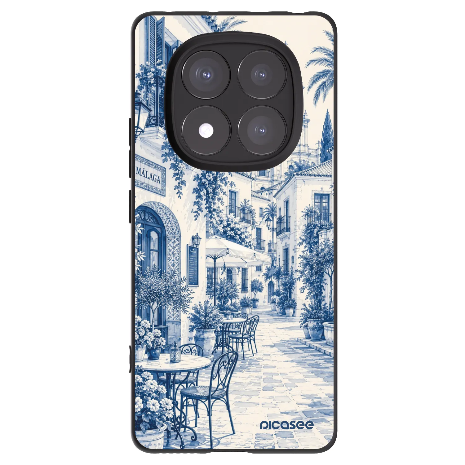 Picasee silikónový čierny obal pre Xiaomi Redmi Note 14 Pro+ 5G - Calle Azul