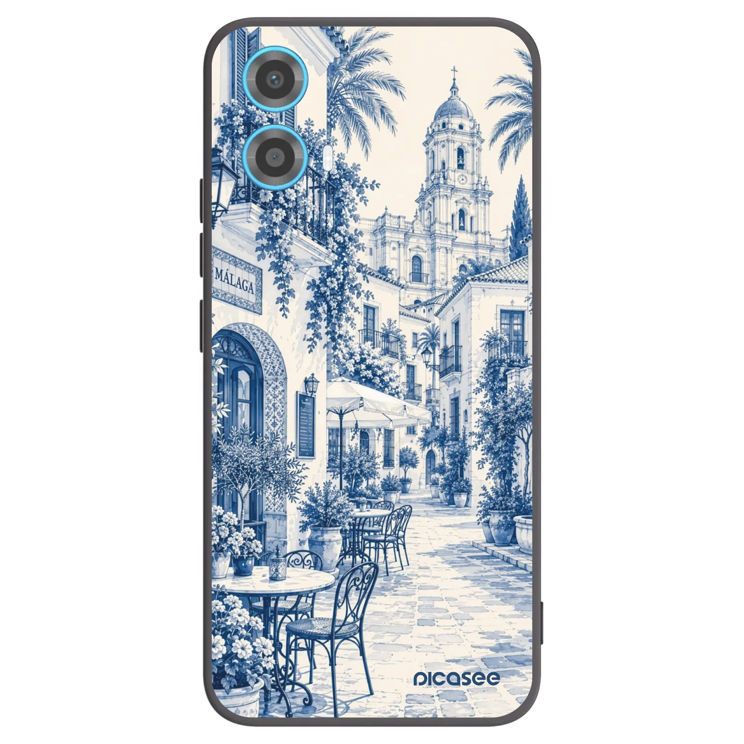 Picasee silikónový čierny obal pre Motorola Moto G34 5G - Calle Azul