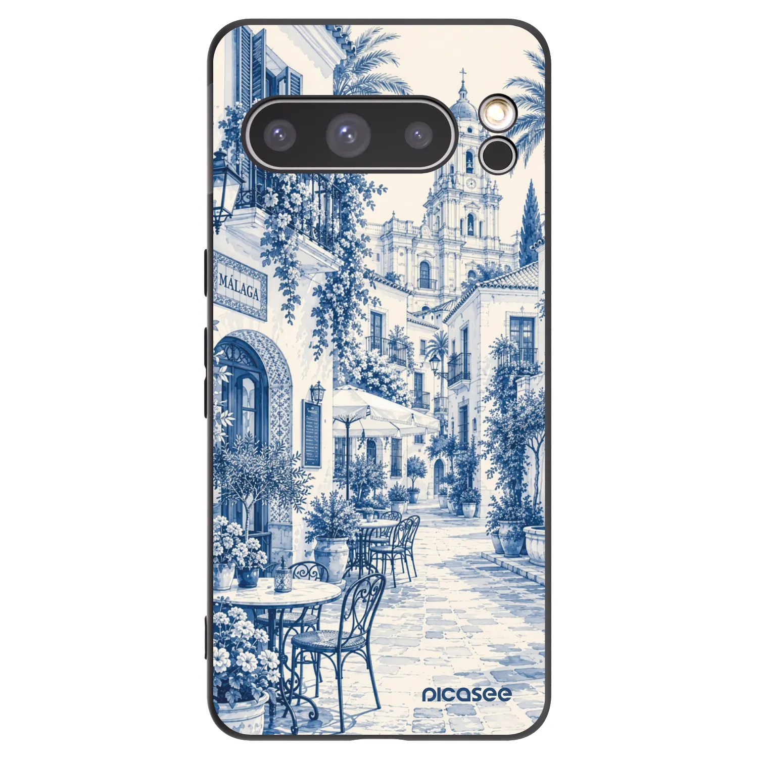 Picasee silikónový čierny obal pre Google Pixel 8 Pro - Calle Azul