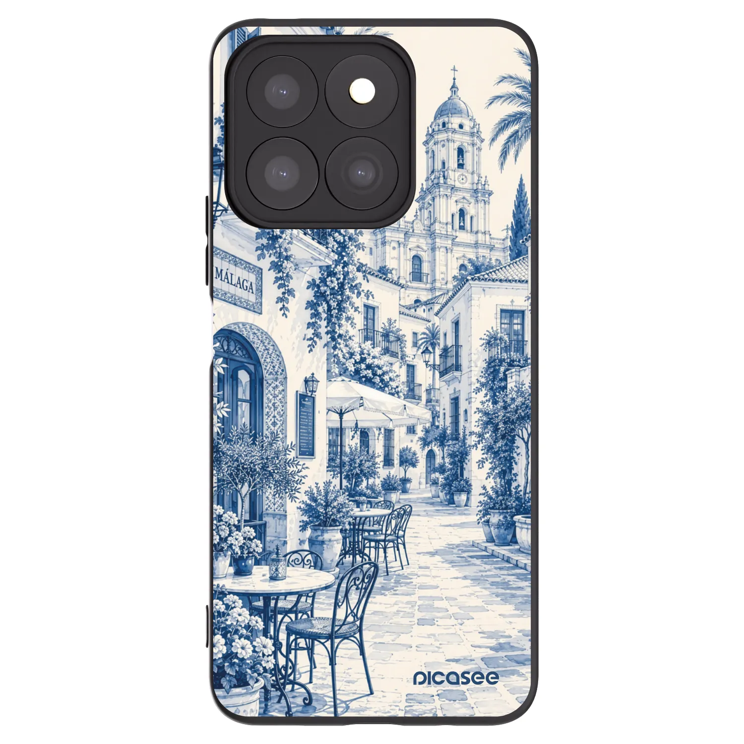 Picasee silikónový čierny obal pre Honor X8c - Calle Azul