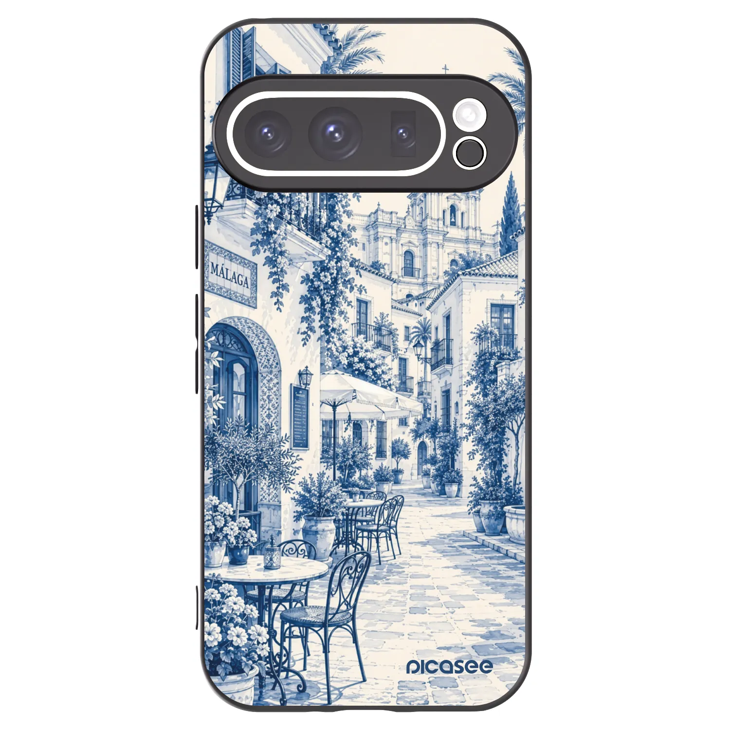 Picasee silikónový čierny obal pre Google Pixel 9 Pro - Calle Azul