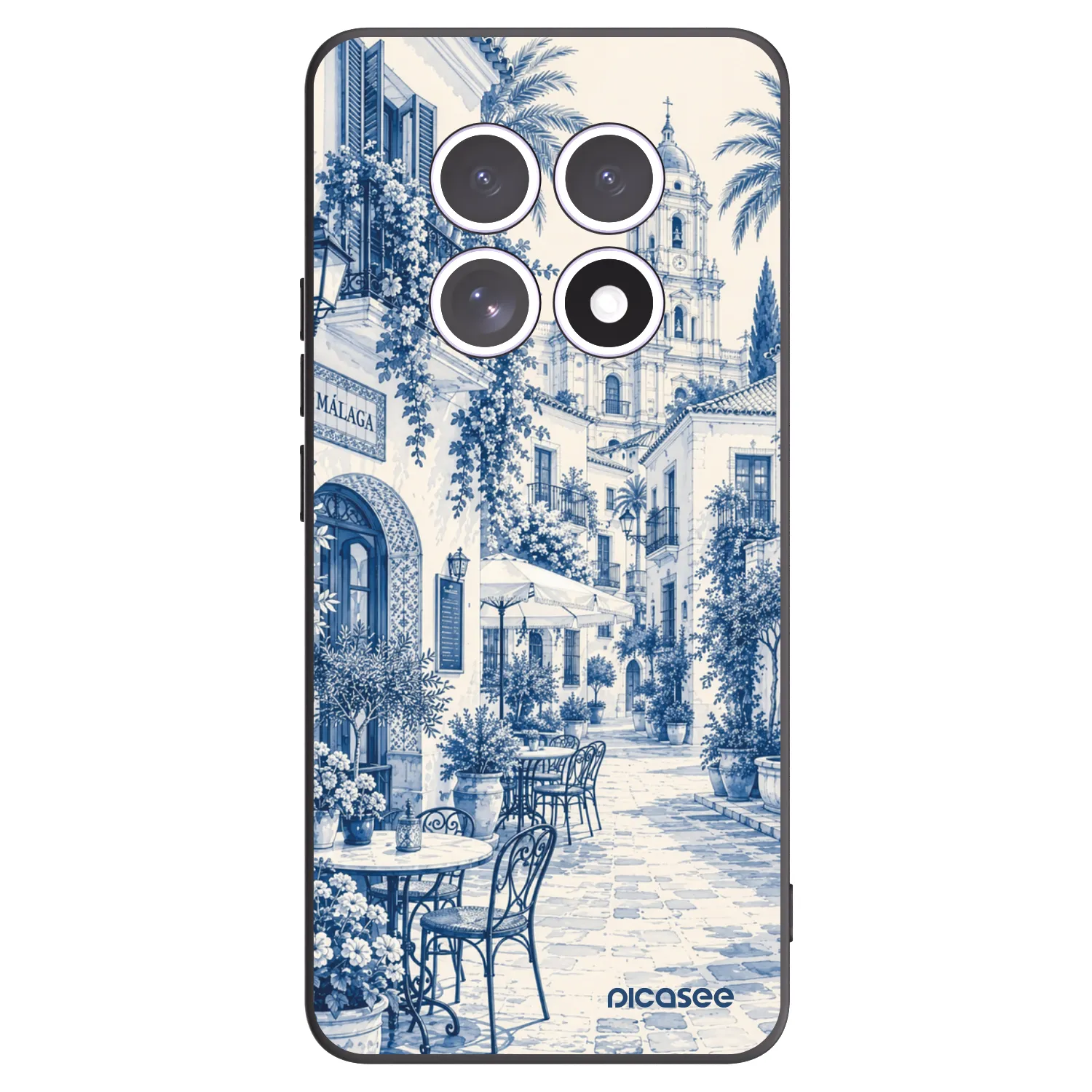 Picasee silikónový čierny obal pre Xiaomi Redmi Note 15 4G - Calle Azul