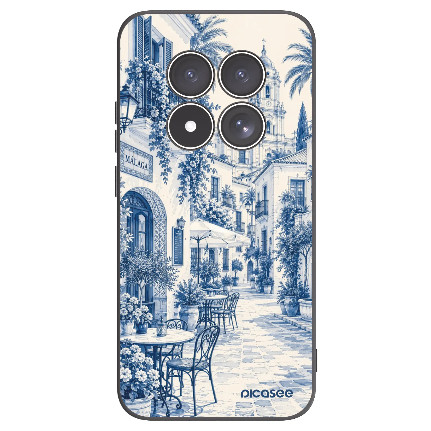 Picasee silikónový čierny obal pre Xiaomi Redmi Note 15 Pro 5G - Calle Azul