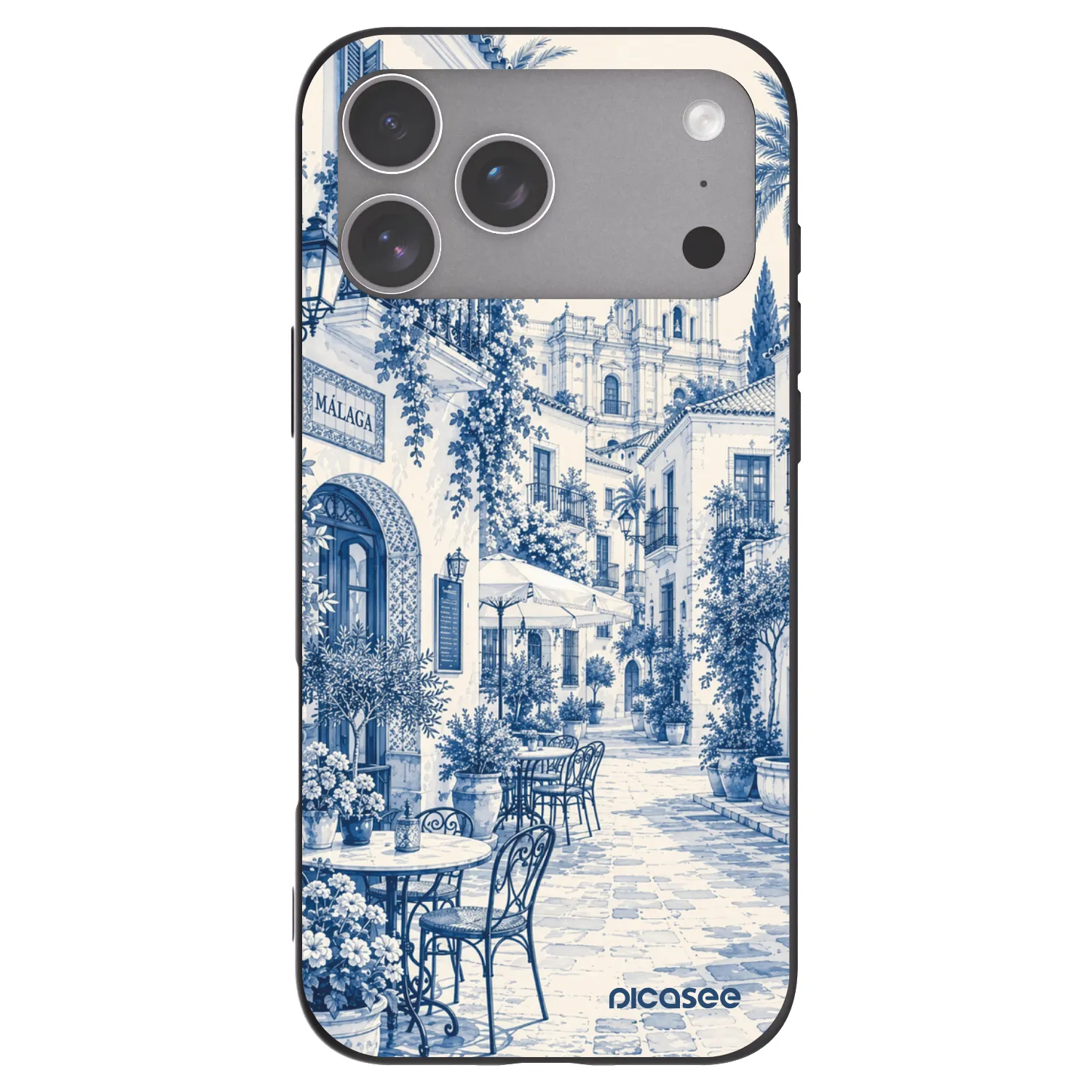 Picasee silikónový čierny obal pre Apple iPhone 18 Pro Max - Calle Azul