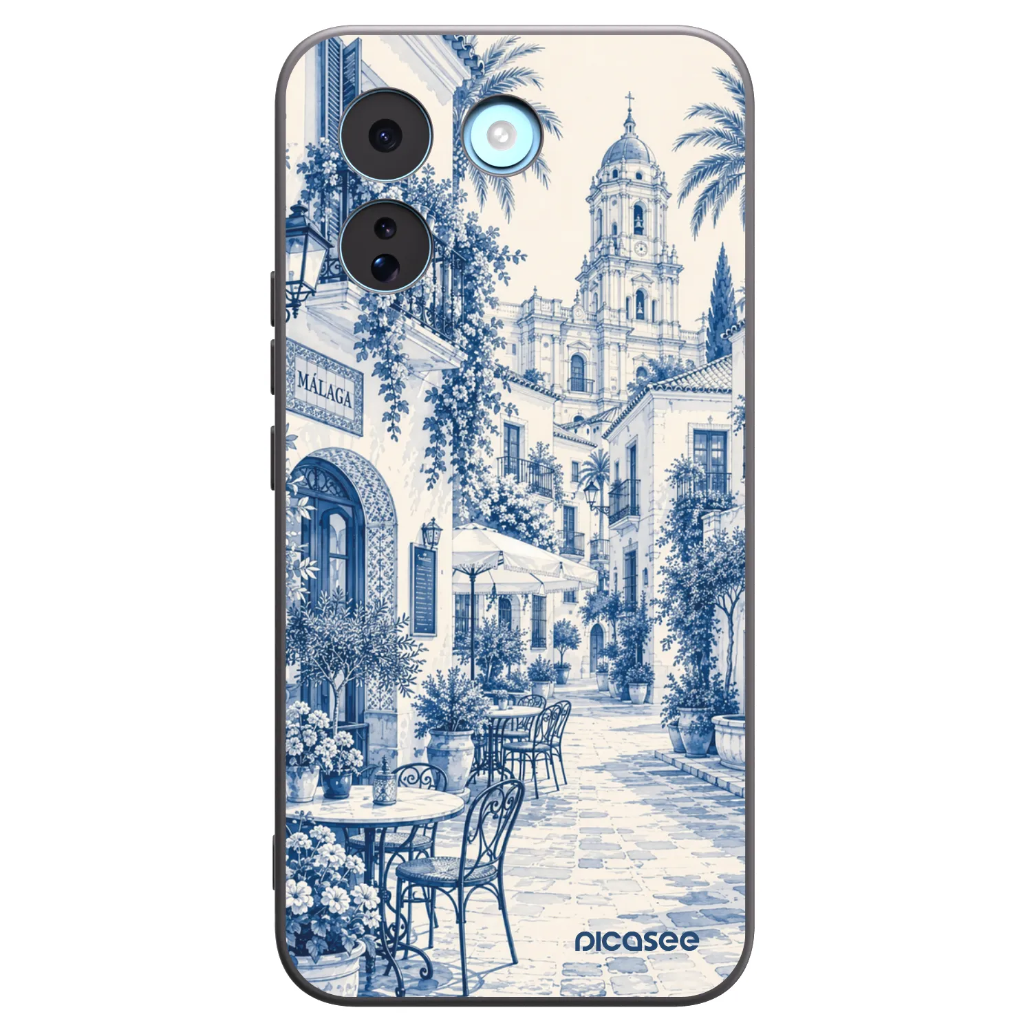 Picasee silikónový čierny obal pre Xiaomi Redmi Note 17 Pro MAX 5G - Calle Azul