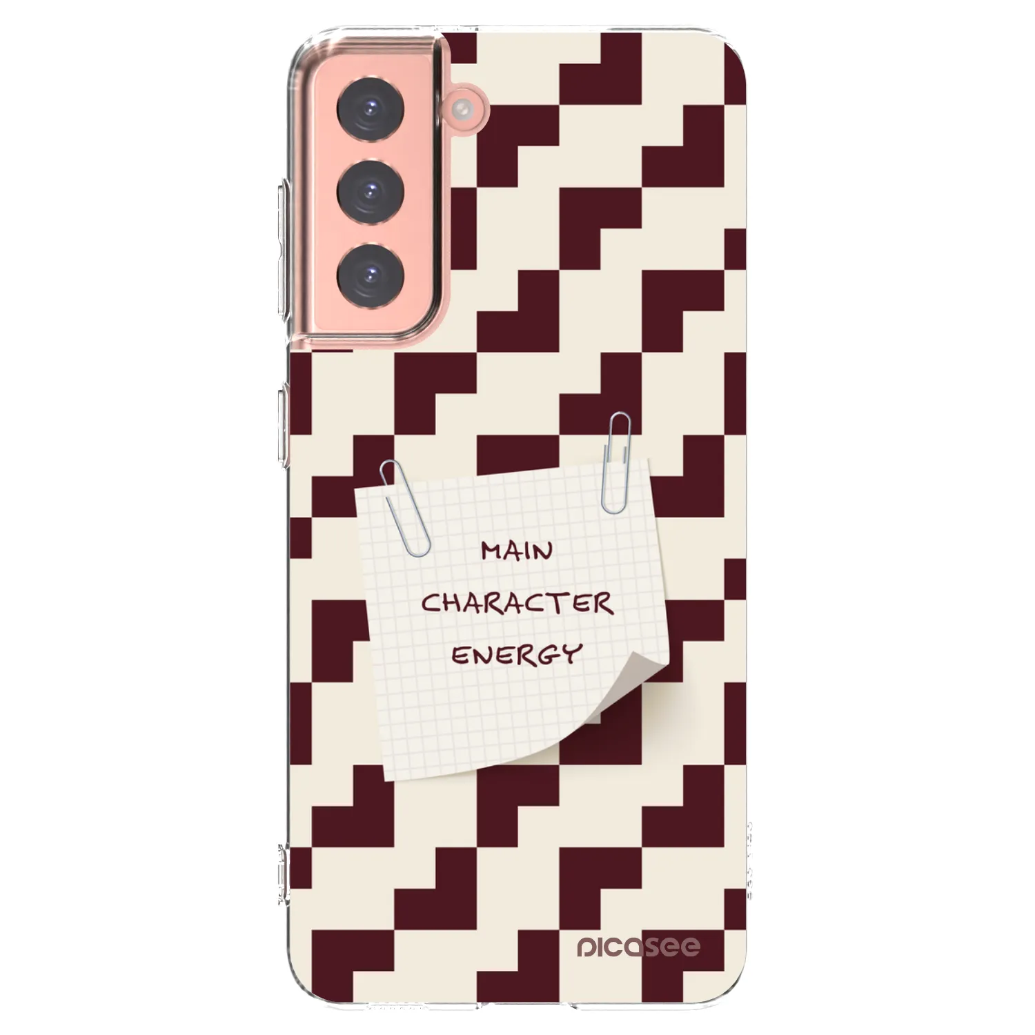Picasee silikónový prehľadný obal pre Samsung Galaxy S21 5G G991B - Lead Role