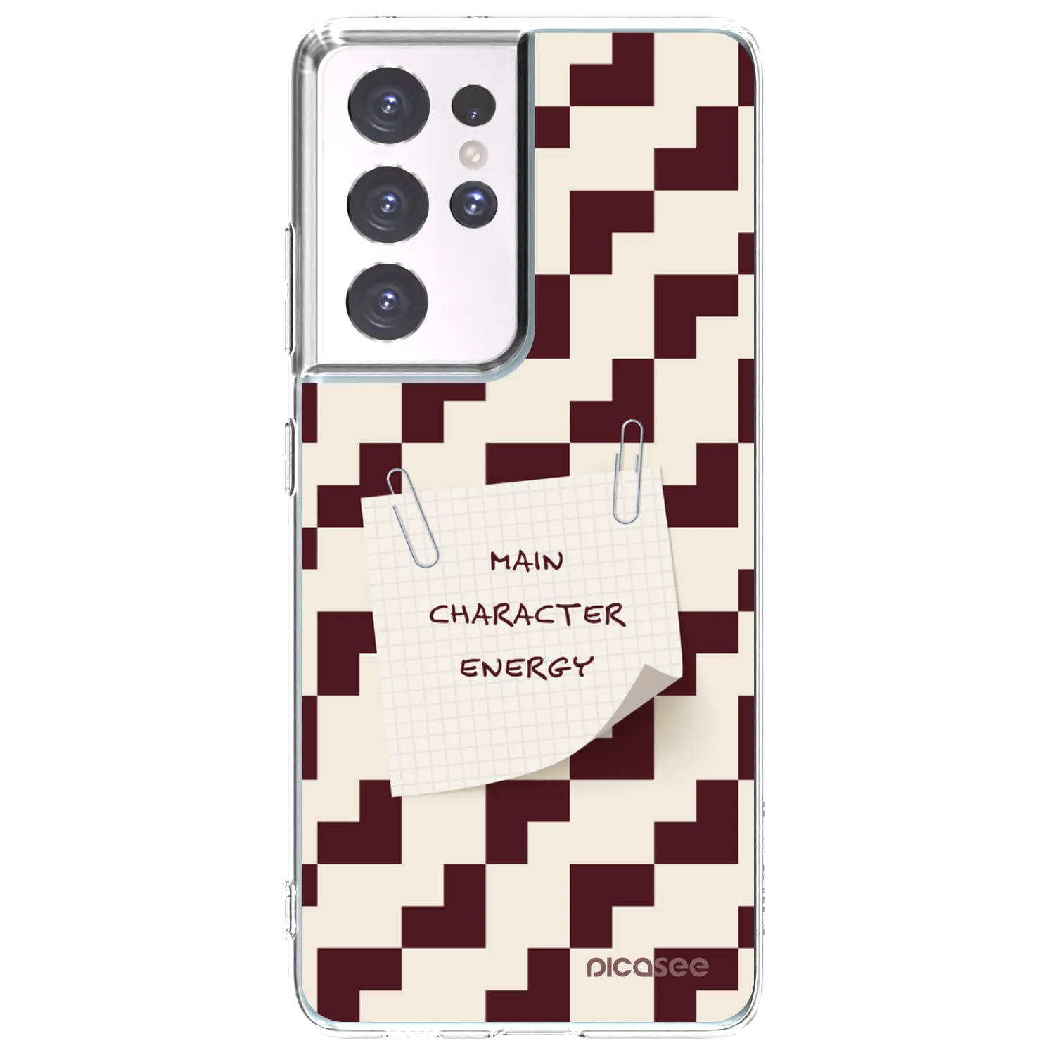 Picasee silikónový prehľadný obal pre Samsung Galaxy S21 Ultra 5G G998B - Lead Role