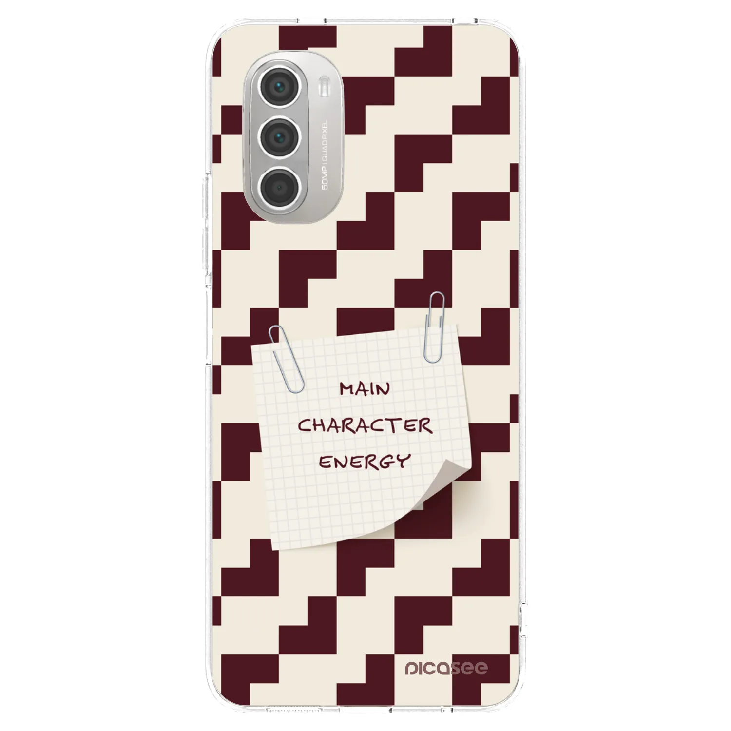 Picasee silikónový prehľadný obal pre Motorola Moto G51 - Lead Role