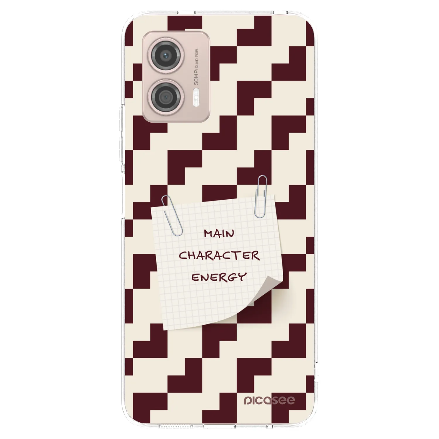 Picasee silikónový prehľadný obal pre Motorola Moto G53 5G - Lead Role