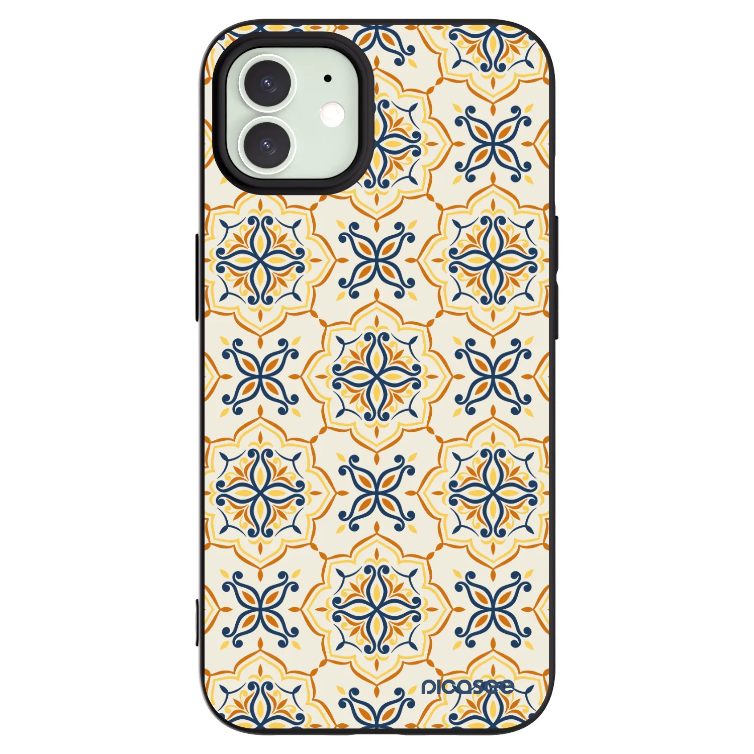 Picasee silikónový čierny obal pre Apple iPhone 12 - Majolica