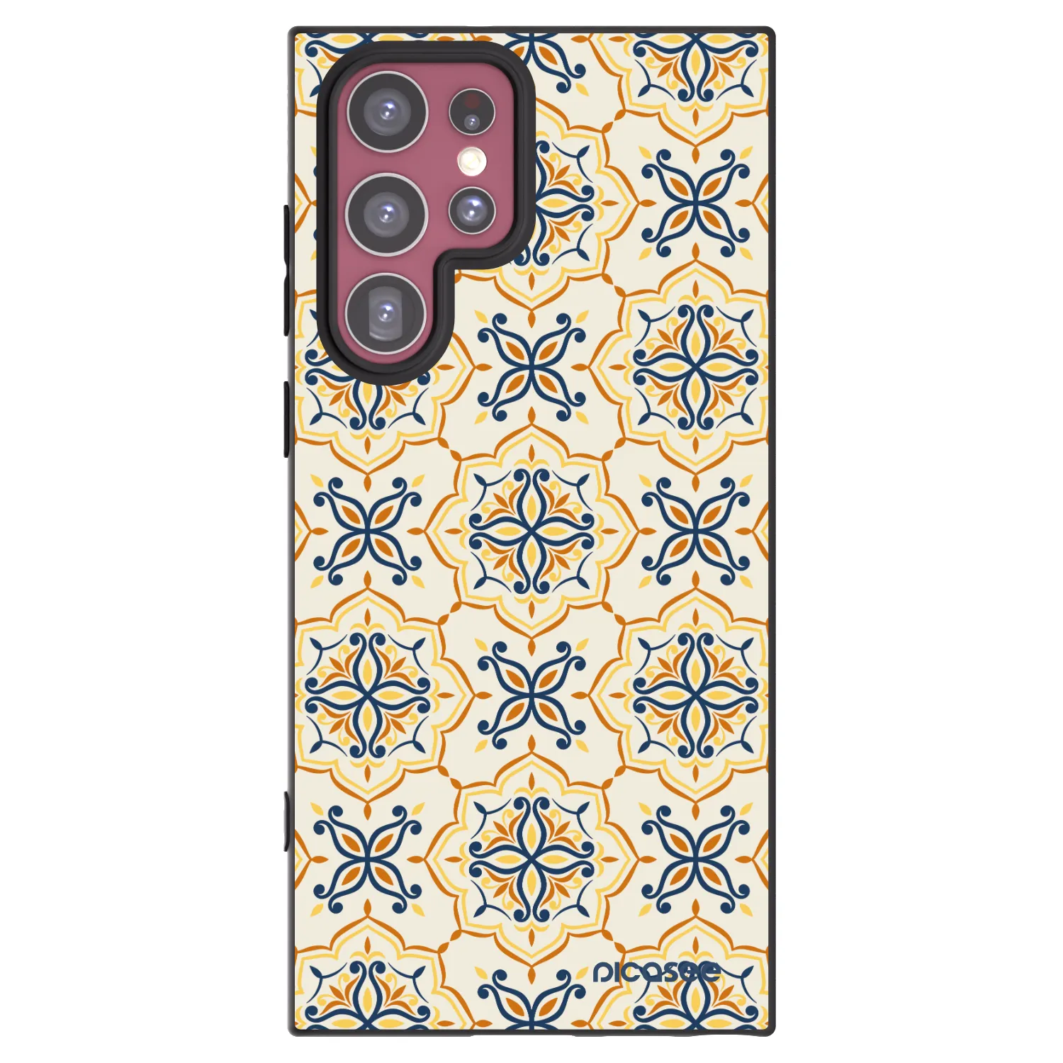 Picasee silikónový čierny obal pre Samsung Galaxy S22 Ultra 5G - Majolica