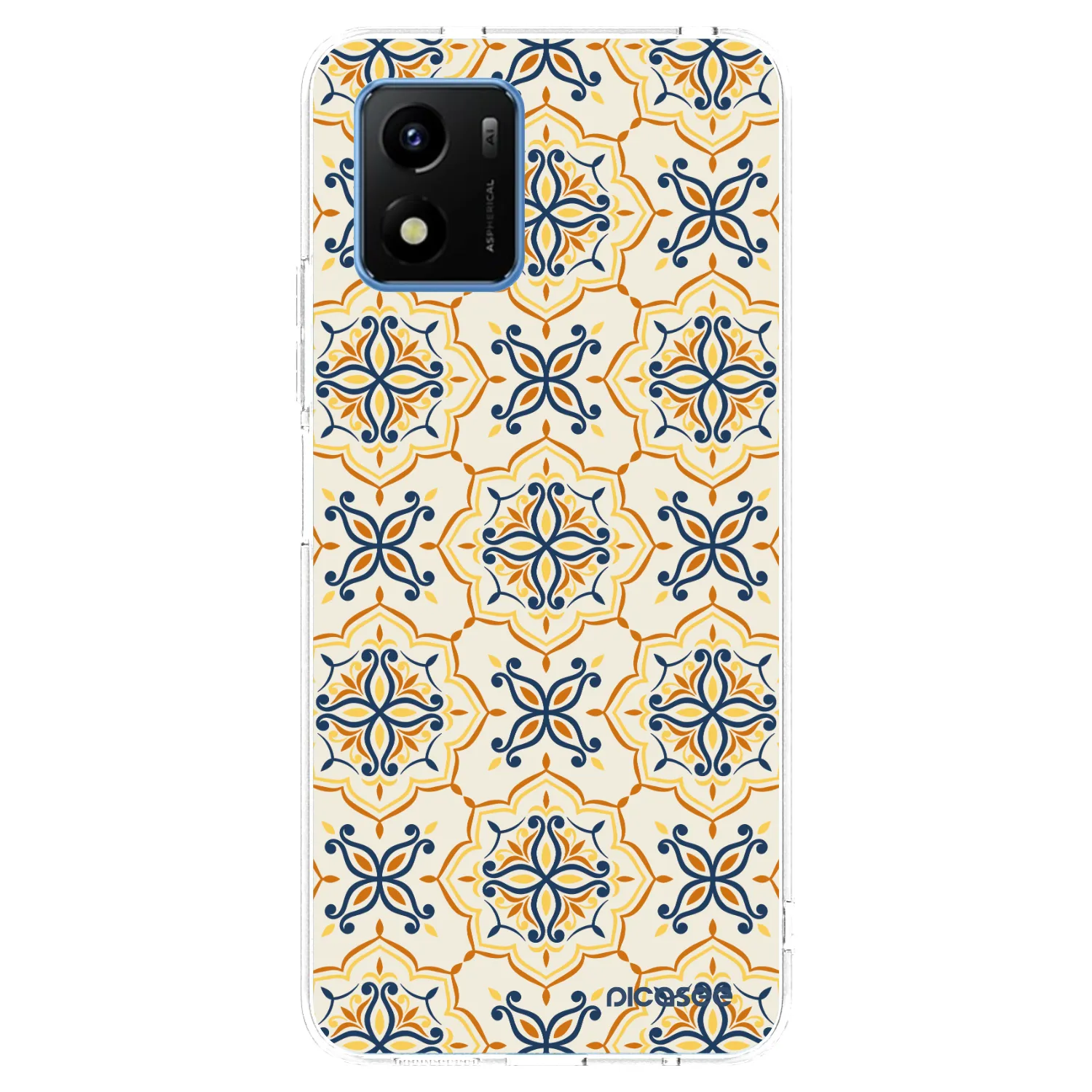 Picasee silikónový prehľadný obal pre Vivo Y01 - Majolica