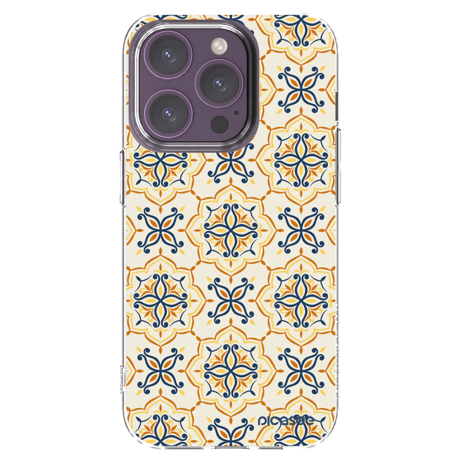 Picasee silikónový prehľadný obal pre Apple iPhone 14 Pro - Majolica