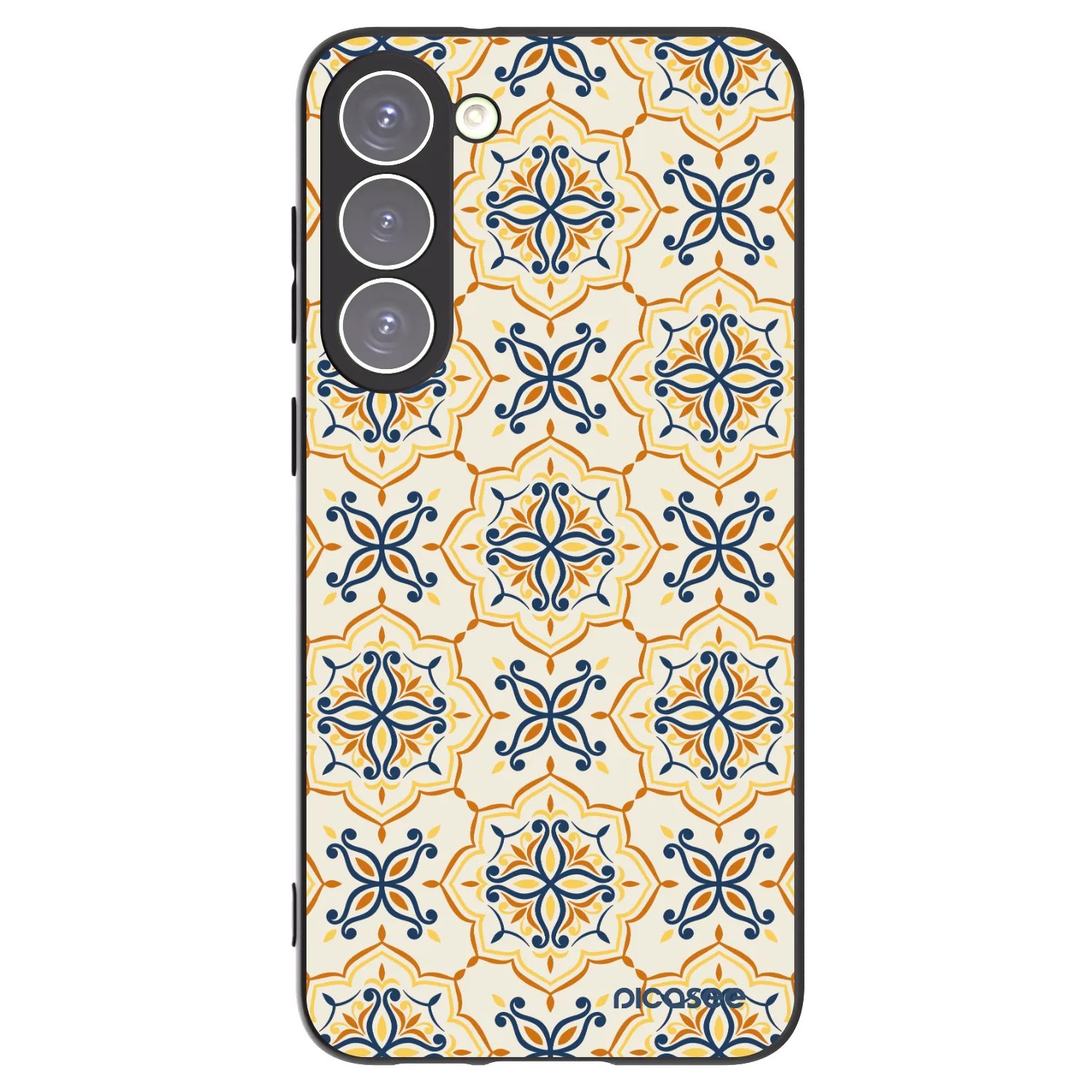 Picasee silikónový čierny obal pre Samsung Galaxy S23+ 5G - Majolica