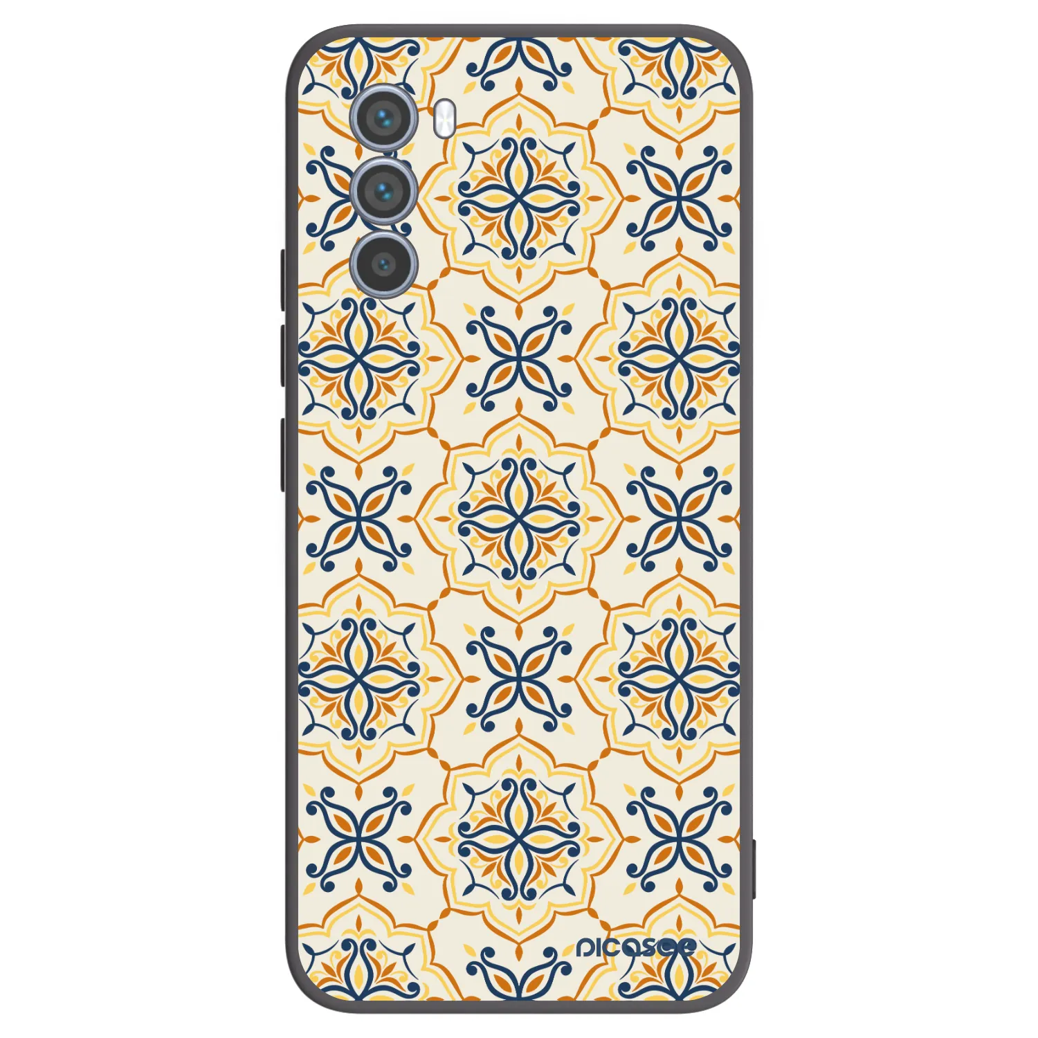 Picasee silikónový čierny obal pre Motorola Moto G62 - Majolica
