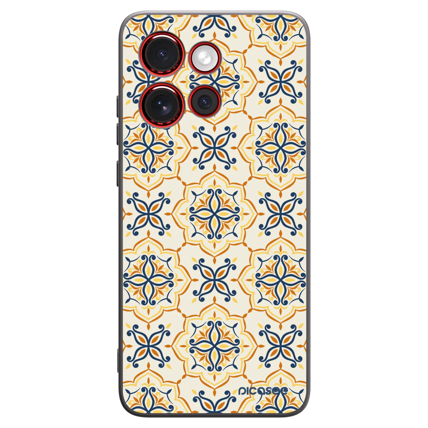 Picasee silikónový čierny obal pre Motorola Edge 60 Neo 5G - Majolica