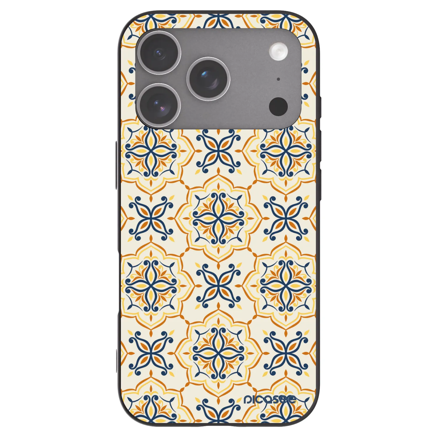 Picasee silikónový čierny obal pre Apple iPhone 18 Pro - Majolica