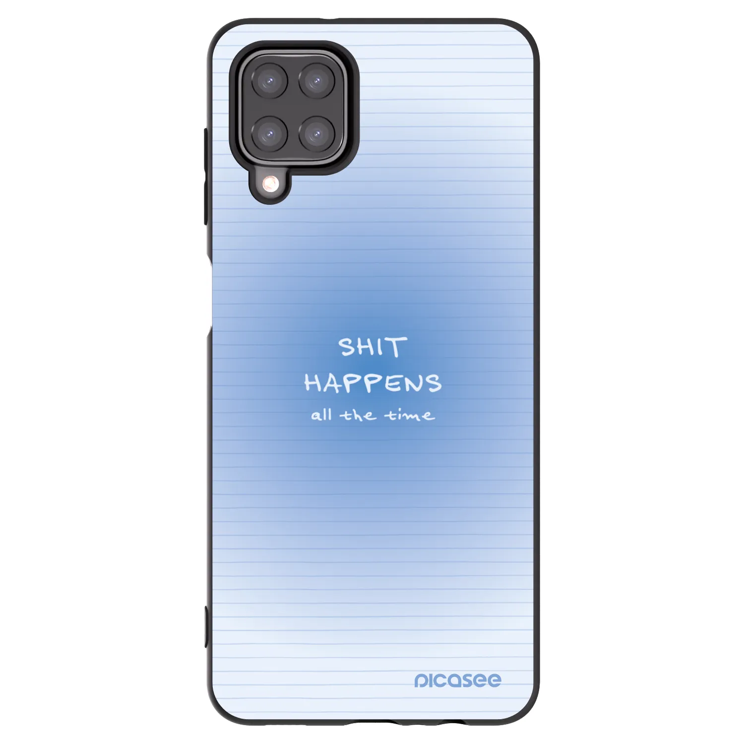 Picasee silikónový čierny obal pre Samsung Galaxy A12 A125F - Oops Memo