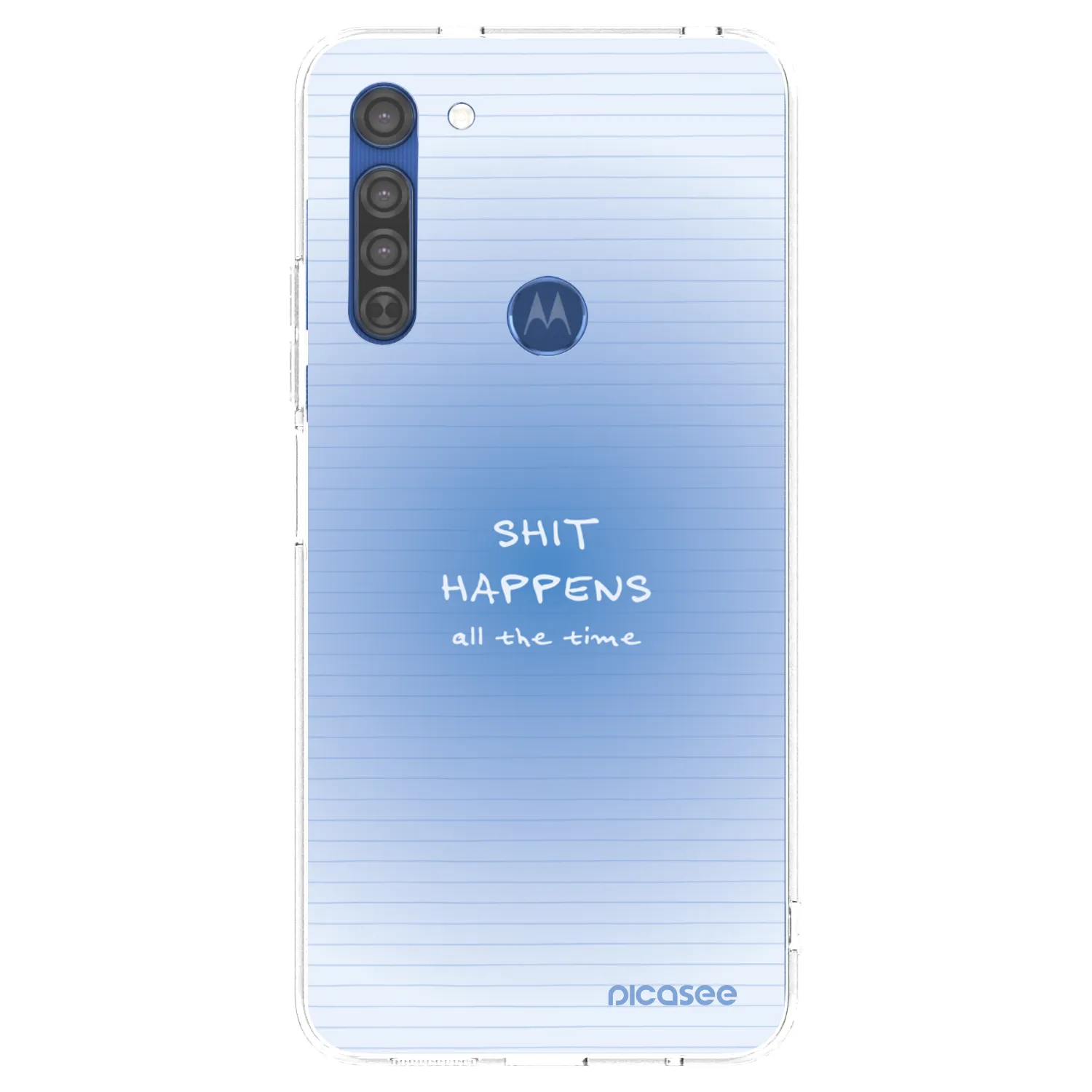 Picasee silikónový prehľadný obal pre Motorola Moto G8 - Oops Memo