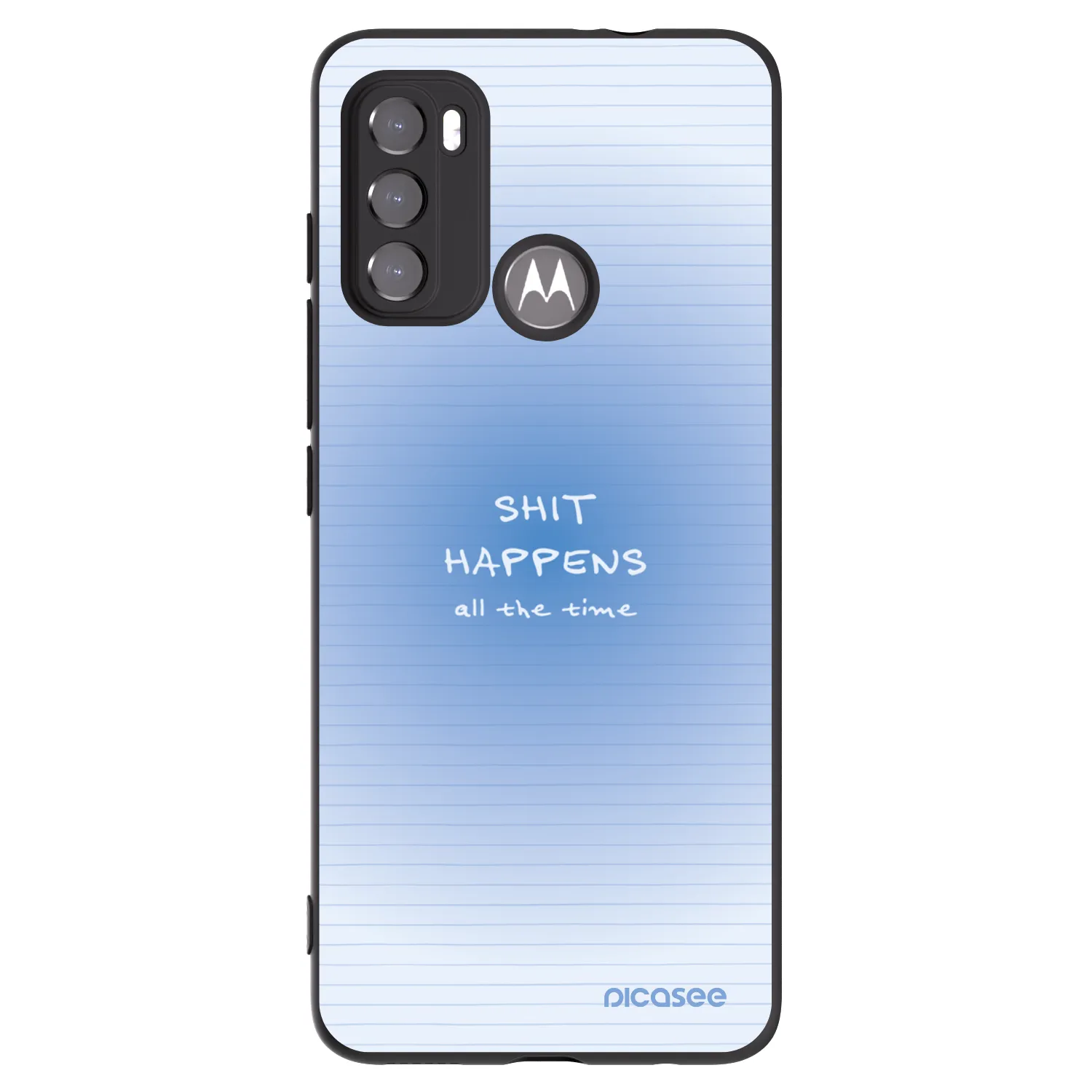 Picasee silikónový čierny obal pre Motorola Moto G60 - Oops Memo