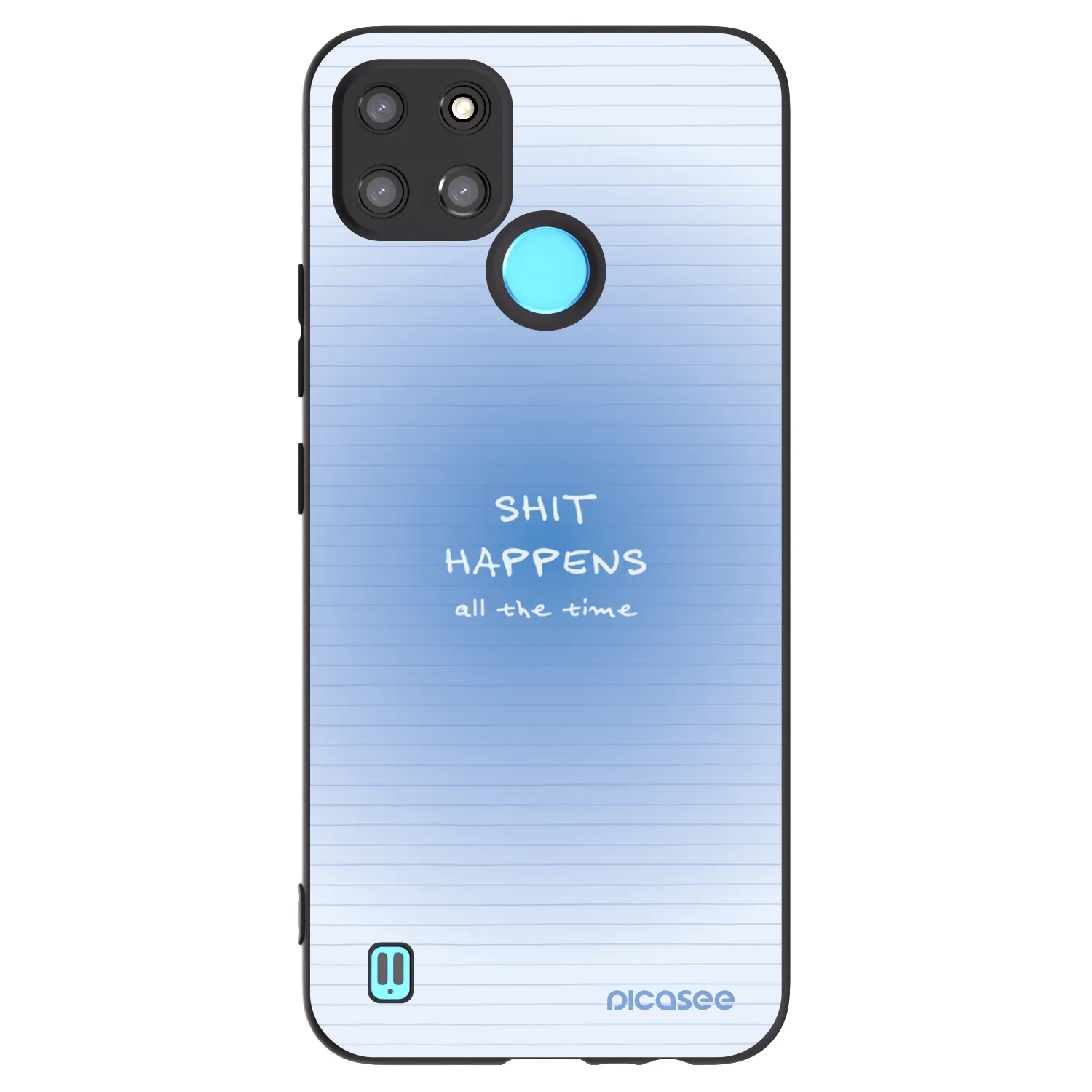 Picasee silikónový čierny obal pre Realme C21Y - Oops Memo