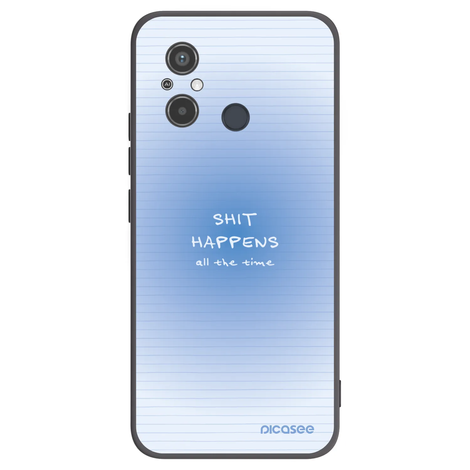 Picasee silikónový čierny obal pre Xiaomi Redmi 12C - Oops Memo