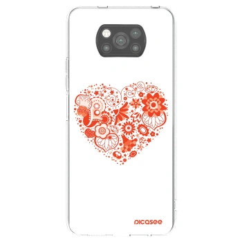 Picasee silikónový čierny obal pre Xiaomi Poco X3 - Veľké srdce