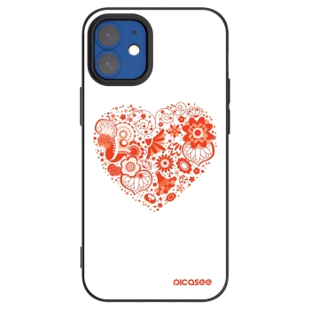 Picasee silikónový čierny obal pre Apple iPhone 12 mini - Veľké srdce