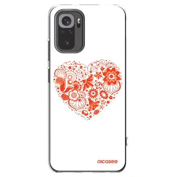 Picasee silikónový prehľadný obal pre Xiaomi Redmi Note 10 - Veľké srdce