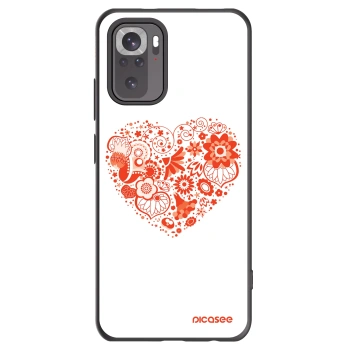 Picasee silikónový čierny obal pre Xiaomi Redmi Note 10 - Veľké srdce
