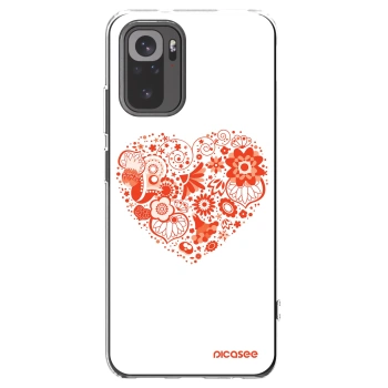 Picasee silikónový prehľadný obal pre Xiaomi Redmi Note 10S - Veľké srdce