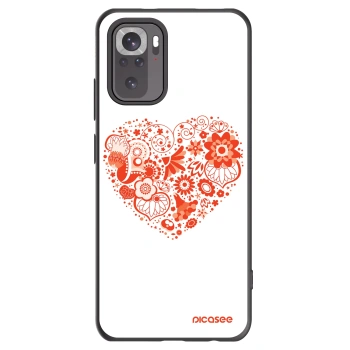 Picasee silikónový čierny obal pre Xiaomi Redmi Note 10S - Veľké srdce