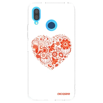 Picasee silikónový prehľadný obal pre Huawei P20 Lite - Veľké srdce