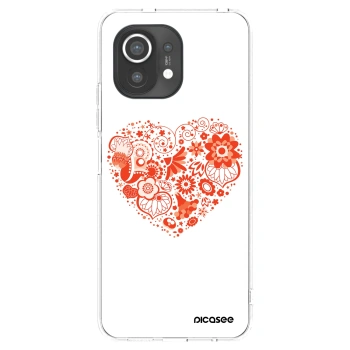 Picasee silikónový prehľadný obal pre Xiaomi Mi 11 - Veľké srdce