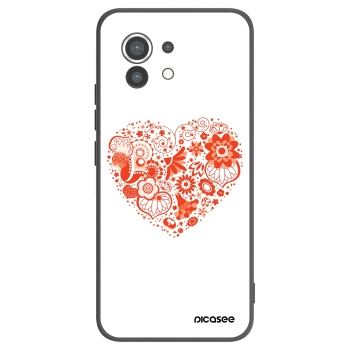 Picasee silikónový čierny obal pre Xiaomi Mi 11 - Veľké srdce