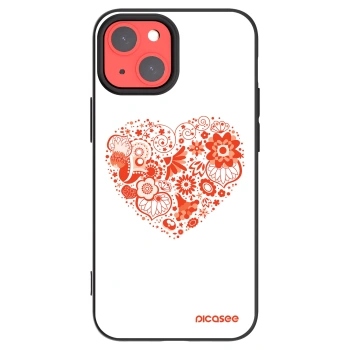 Picasee silikónový čierny obal pre Apple iPhone 13 mini - Veľké srdce